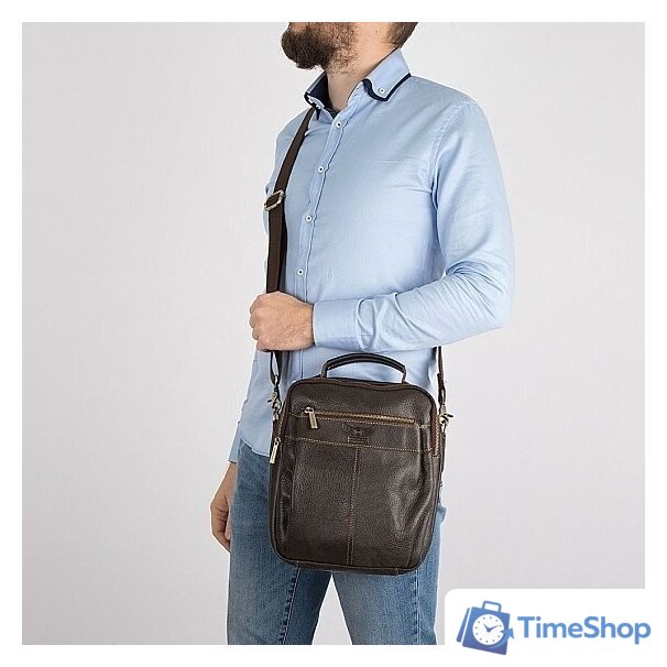 Сумка Poshete 253-0904-29-DBW (коричневый) - Изображение №2 — Интернет-магазин Time-Shop