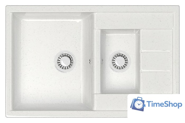 Кухонная мойка MARRBAXX Карельский камень модель 210/G31 (белый) - Изображение №1 — Интернет-магазин Time-Shop