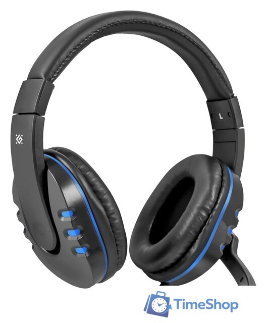 Наушники Defender Warhead G-160 (черный/синий) - Изображение №1 — Интернет-магазин Time-Shop