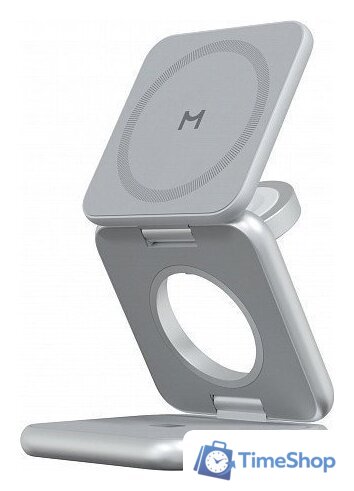 Беспроводное зарядное Magssory Fold Pro 3 в 1 WCH063 (серебристый) - Изображение №1 — Интернет-магазин Time-Shop