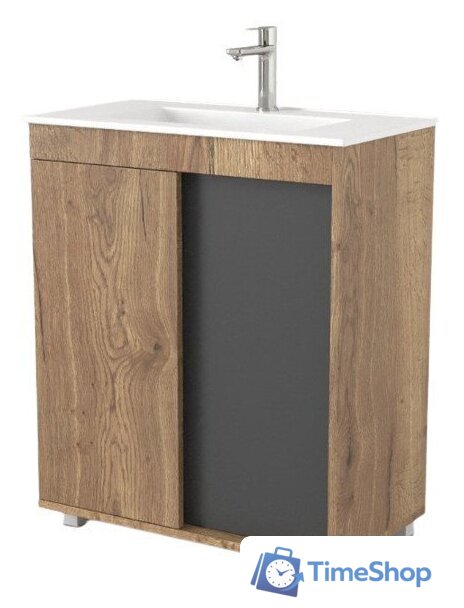  Дабер Тумба под умывальник 013 70 Т13.7.0.22 (дуб галифакс/серый) - Изображение №1 — Интернет-магазин Time-Shop