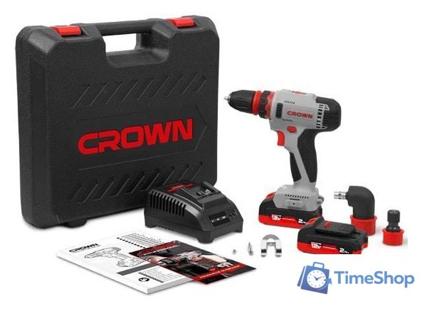 Дрель-шуруповерт Crown CT21081HQ-2 BMC (с 2-мя АКБ, кейс) - Изображение №2 — Интернет-магазин Time-Shop