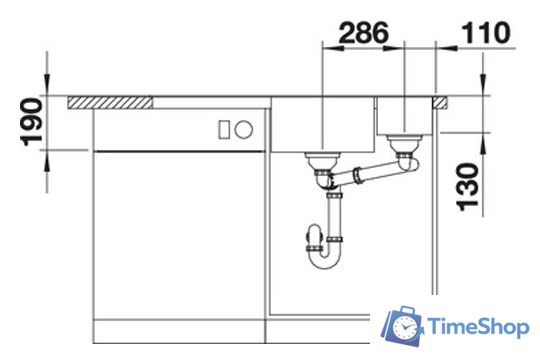 Кухонная мойка Blanco Axia III 6 S (разделочная доска из стекла, серый беж) 524660 - Изображение №4 — Интернет-магазин Time-Shop
