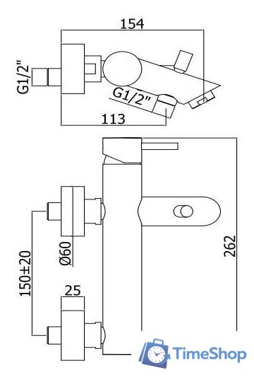 Смеситель Paffoni Light LIG022CR - Изображение №2 — Интернет-магазин Time-Shop