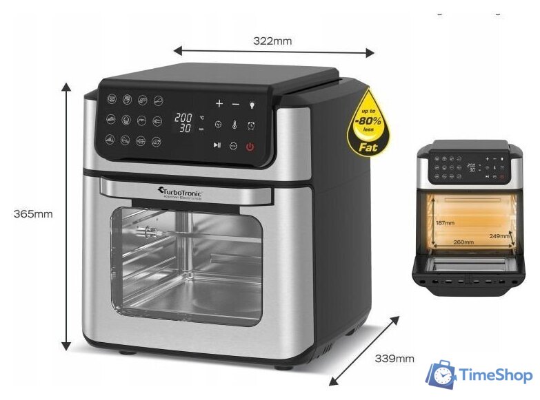 Мини-печь TurboTronic TT-AFO12W - Изображение №6 — Интернет-магазин Time-Shop