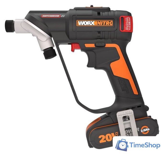Дрель-шуруповерт Worx Switchdriver 2.0 WX177 (с 1-им АКБ, кейс) - Изображение №2 — Интернет-магазин Time-Shop
