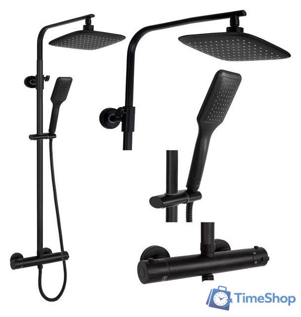 Душевая система  Rea Tom Black REA-P7101 - Изображение №1 — Интернет-магазин Time-Shop