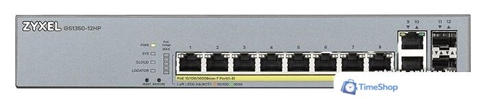 Управляемый коммутатор 2-го уровня Zyxel GS1350-12HP - Изображение №2 — Интернет-магазин Time-Shop