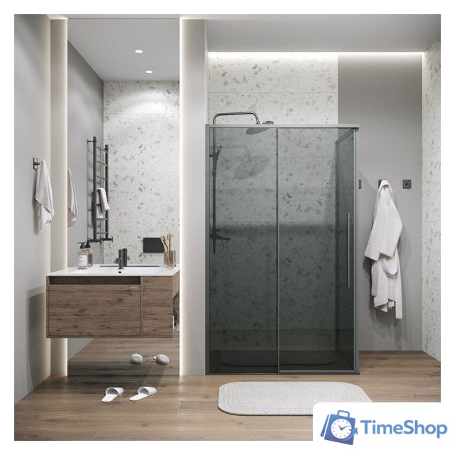 Душевой уголок Grossman Galaxy 100x90x195 120.K33.01.1090.42.10 (графит сатин/стекло тонированное) - Изображение №7 — Интернет-магазин Time-Shop