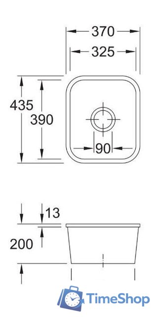 Кухонная мойка Villeroy & Boch Cisterna 45 670401R1 - Изображение №2 — Интернет-магазин Time-Shop