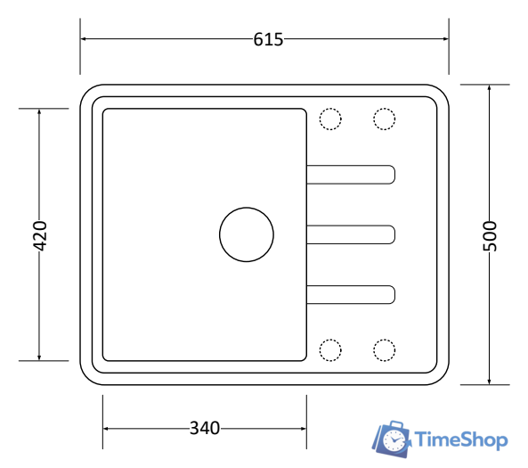 Кухонная мойка ZorG Torino 62 (черный опал) - Изображение №2 — Интернет-магазин Time-Shop