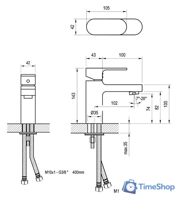 Смеситель Ravak Chrome-CR 012.00 [X070041] - Изображение №4 — Интернет-магазин Time-Shop