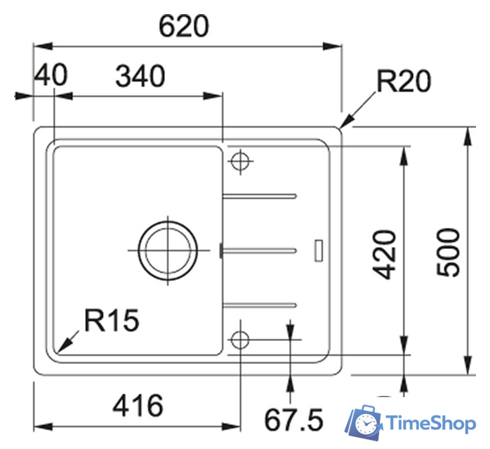 Кухонная мойка Franke BFG 611С (миндаль) - Изображение №2 — Интернет-магазин Time-Shop