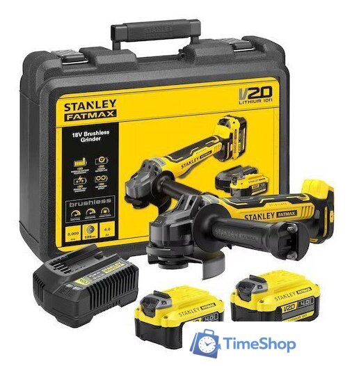 Угловая шлифмашина Stanley SFMCG700M2K (с 2-мя АКБ, кейс) - Изображение №1 — Интернет-магазин Time-Shop