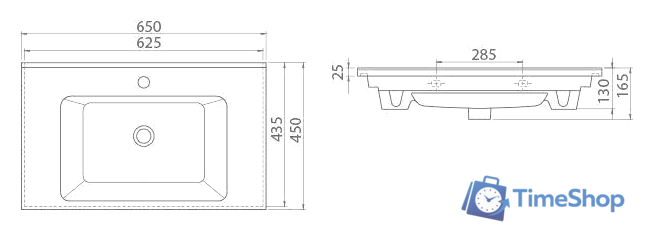 Умывальник CeraStyle Arte 65 067300-u - Изображение №5 — Интернет-магазин Time-Shop