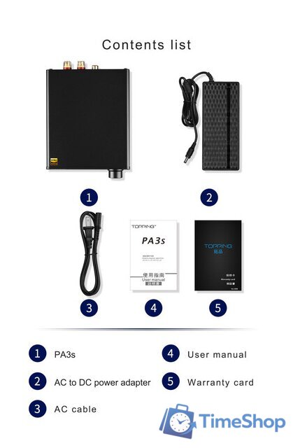 Усилитель мощности Topping PA3s (серебристый) - Изображение №3 — Интернет-магазин Time-Shop