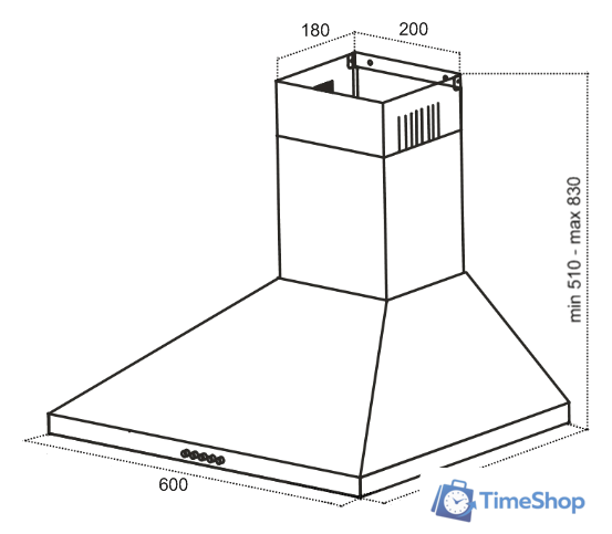 Кухонная вытяжка Germes Pyramida 60 (белый) - Изображение №8 — Интернет-магазин Time-Shop