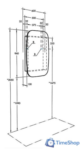  Акватон Шкаф с зеркалом Сохо 60 R 1A258302AJA0R - Изображение №3 — Интернет-магазин Time-Shop