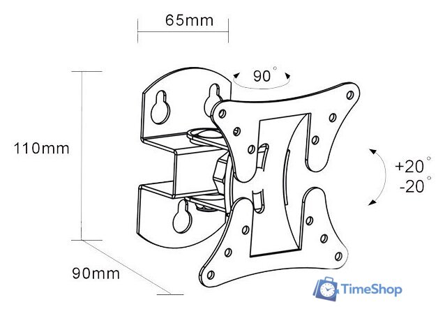 Кронштейн для телевизора Arm Media LCD-101 - Изображение №2 — Интернет-магазин Time-Shop