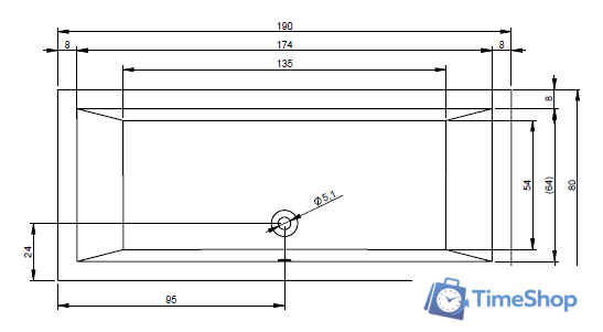 Ванна Riho Lugo 190x80 BT04 (с ножками) - Изображение №2 — Интернет-магазин Time-Shop