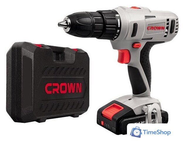 Дрель-шуруповерт Crown CT21056L-2 BMC (с 2-мя АКБ, кейс) - Изображение №1 — Интернет-магазин Time-Shop