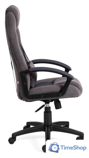 Игровое (геймерское) кресло TetChair Driver (флок/ткань, серый) - Изображение №2 — Интернет-магазин Time-Shop