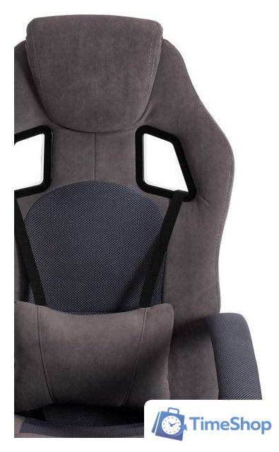 Игровое (геймерское) кресло TetChair Driver (флок/ткань, серый) - Изображение №6 — Интернет-магазин Time-Shop