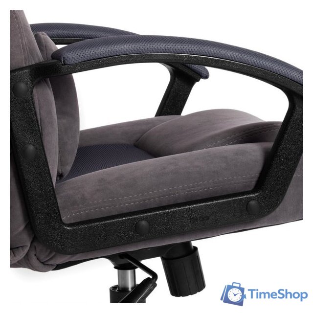Игровое (геймерское) кресло TetChair Driver (флок/ткань, серый) - Изображение №9 — Интернет-магазин Time-Shop