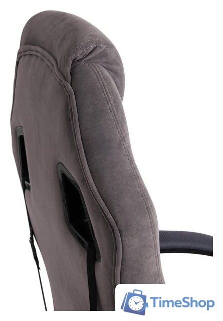 Игровое (геймерское) кресло TetChair Driver (флок/ткань, серый) - Изображение №8 — Интернет-магазин Time-Shop