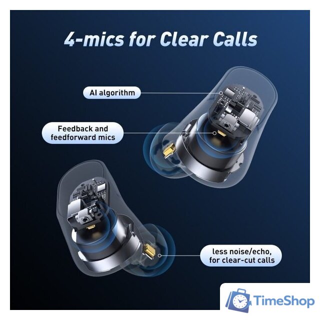 Наушники Baseus Bowie WM05 (белый) - Изображение №4 — Интернет-магазин Time-Shop