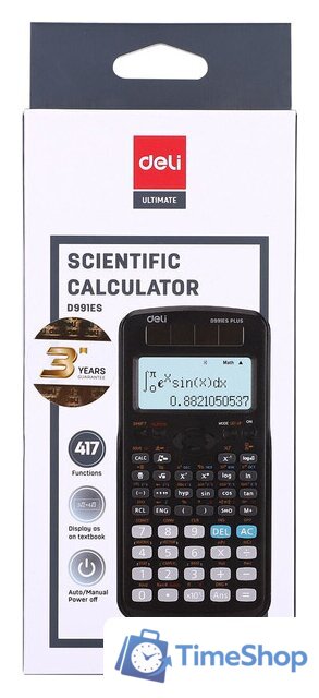 Инженерный калькулятор Deli D991ES (черный) - Изображение №2 — Интернет-магазин Time-Shop