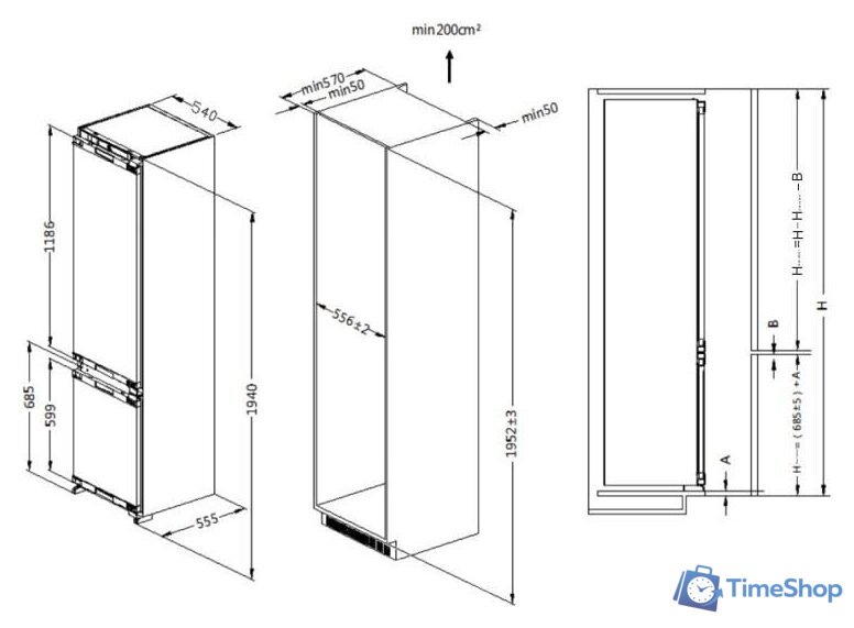 Холодильник Haier HRF310WBRU - Изображение №3 — Интернет-магазин Time-Shop