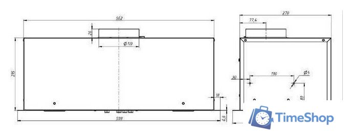 Кухонная вытяжка Elikor Cube 60П-1000 237810 - Изображение №2 — Интернет-магазин Time-Shop