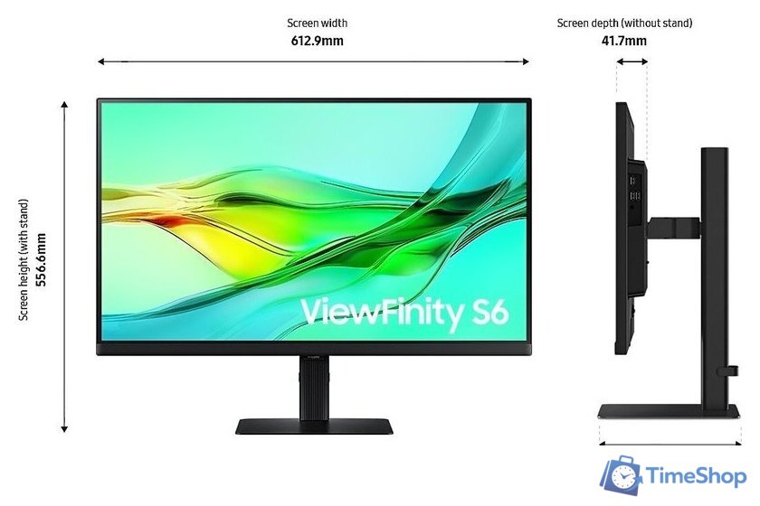 Монитор Samsung ViewFinity S6 LS27D600UAUXEN - Изображение №5 — Интернет-магазин Time-Shop