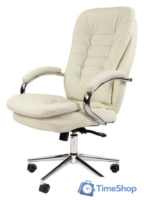 Офисное кресло CHAIRMAN 795 N (кожа, белый) - Изображение №4 — Интернет-магазин Time-Shop