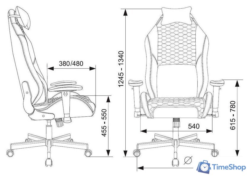 Игровое (геймерское) кресло Knight Neon (черный/серебристый) - Изображение №25 — Интернет-магазин Time-Shop