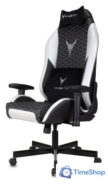 Игровое (геймерское) кресло Knight Neon (черный/серебристый) - Изображение №3 — Интернет-магазин Time-Shop