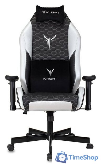Игровое (геймерское) кресло Knight Neon (черный/серебристый) - Изображение №2 — Интернет-магазин Time-Shop