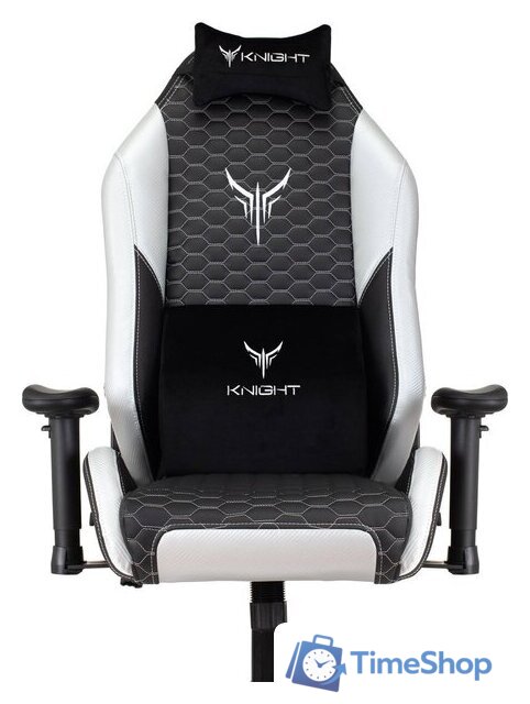 Игровое (геймерское) кресло Knight Neon (черный/серебристый) - Изображение №8 — Интернет-магазин Time-Shop