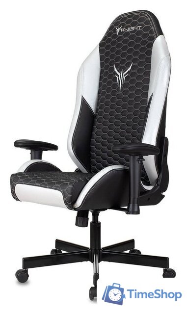 Игровое (геймерское) кресло Knight Neon (черный/серебристый) - Изображение №19 — Интернет-магазин Time-Shop