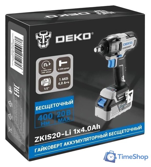 Гайковерт Deko ZKIS20-Li 084-1046 (с 1-им АКБ) - Изображение №7 — Интернет-магазин Time-Shop