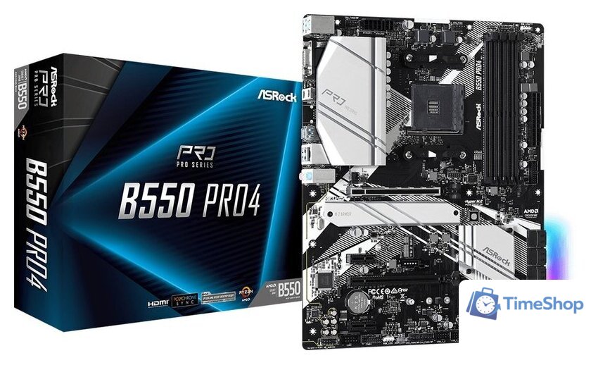 Материнская плата ASRock B550 Pro4 - Изображение №2 — Интернет-магазин Time-Shop