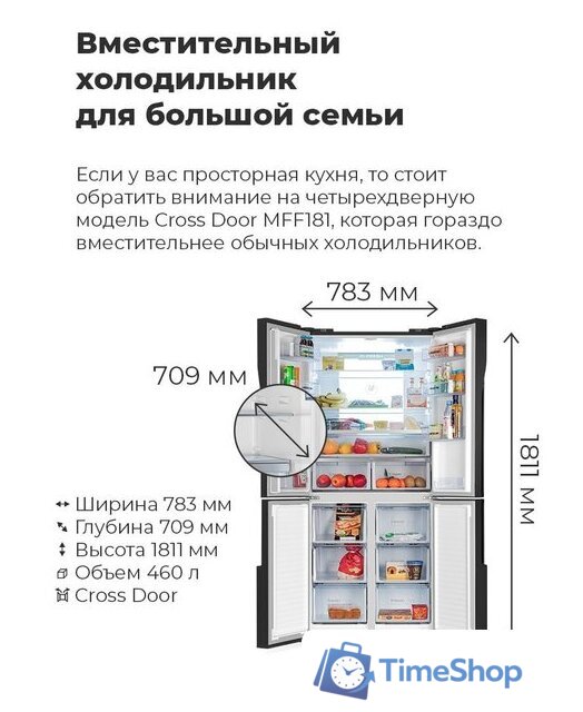 Четырёхдверный холодильник MAUNFELD MFF181NFW - Изображение №15 — Интернет-магазин Time-Shop