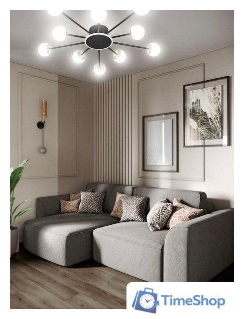 Припотолочная люстра Aitin Pro L73058/10C (черный/хром) - Изображение №2 — Интернет-магазин Time-Shop