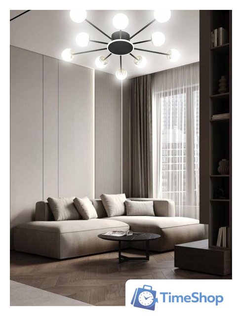 Припотолочная люстра Aitin Pro L73058/10C (черный/хром) - Изображение №5 — Интернет-магазин Time-Shop