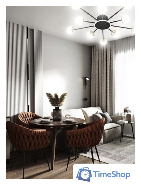 Припотолочная люстра Aitin Pro L73058/10C (черный/хром) - Изображение №3 — Интернет-магазин Time-Shop