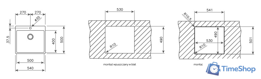 Кухонная мойка TEKA Forlinea 500/400 Teka Top - Изображение №2 — Интернет-магазин Time-Shop