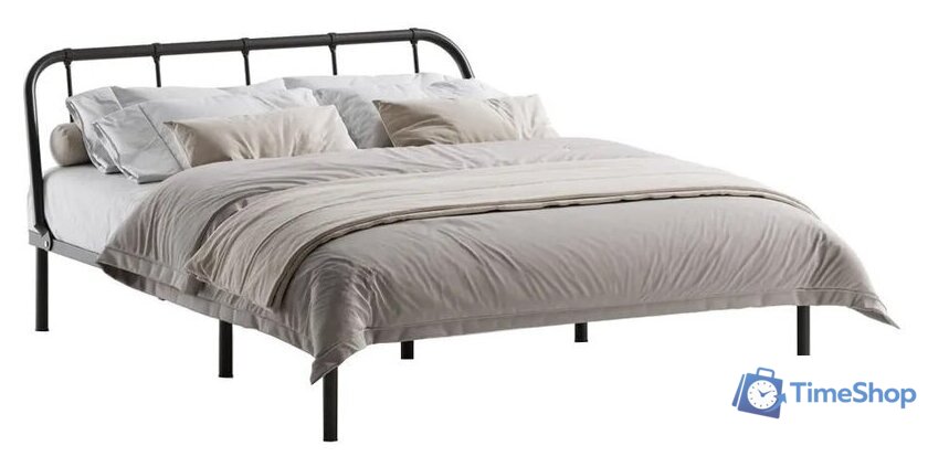 Кровать Домаклево Мира 160x200 (черный) - Изображение №1 — Интернет-магазин Time-Shop