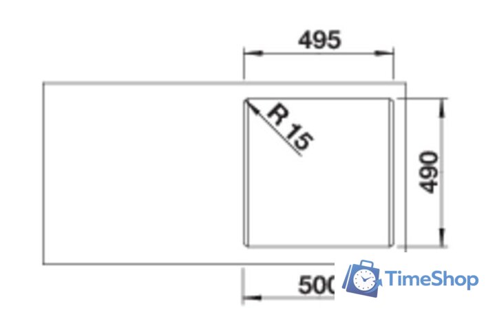 Кухонная мойка Blanco Naya 5 527310 (вулканический серый) - Изображение №4 — Интернет-магазин Time-Shop