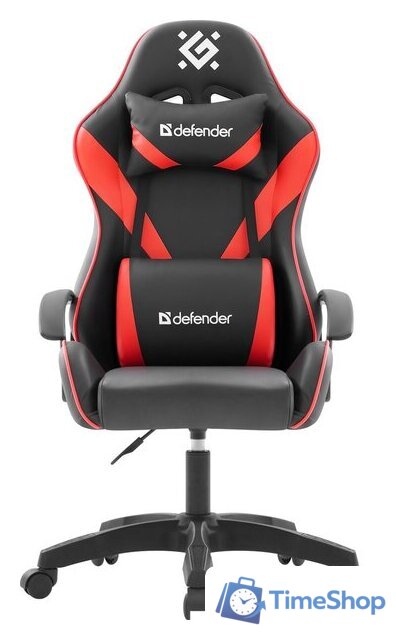Игровое (геймерское) кресло Defender Flamis (черный/красный) - Изображение №2 — Интернет-магазин Time-Shop